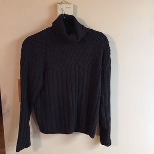 Black Wainscott Turtleneck Sweater
